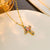 Moderate Luxury Cross Geometric Titanium Steel 18K Gold Plated Necklaces