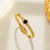 Circle Titanium Steel 18K Gold Plated Bangles