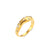 Women Fashion Circle Geometric Stainless Steel 18K Gold Plated Rings