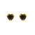 Fashion Heart Geometric Stainless Steel 18K Gold Plated Stud Earrings