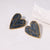 Minimalist Heart Stainless Steel Electroplating Stud Earrings