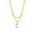 Fashion Letter Number Text Stainless Steel 18K Gold Plated Necklaces