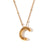 Fashion Letter Number Text Stainless Steel 18K Gold Plated Necklaces