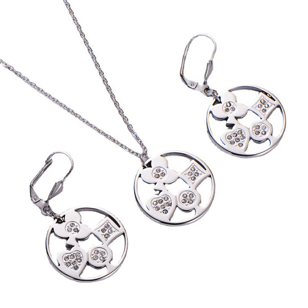 Women Korean Geometric Metal Zodiac Sign Stainless Steel Pendants