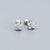 925 Sterling Silver Moderate Luxury Flower Silver Diamond Inlay Stud Earrings