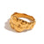 Fashion Niche Circle Geometric Stainless Steel 18K Gold Plated Rings