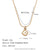 Fashion Circle Square Geometric Stainless Steel 18K Gold Plated Necklaces