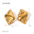 IG Style Conch Stainless Steel 18K Gold Plated Earrings