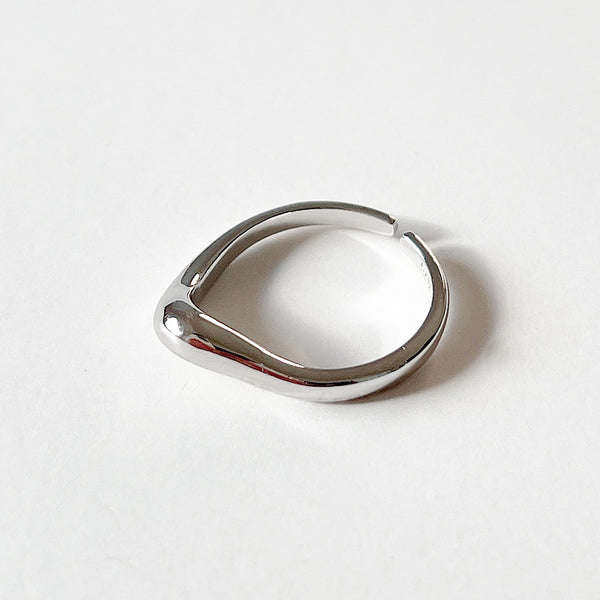 Women IG Style Circle Silver Silver Plating Rings