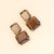 Women Fashion Geometric Glass Stud Earrings