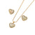 Fashion Heart Heart Stainless Steel Electroplating Necklaces