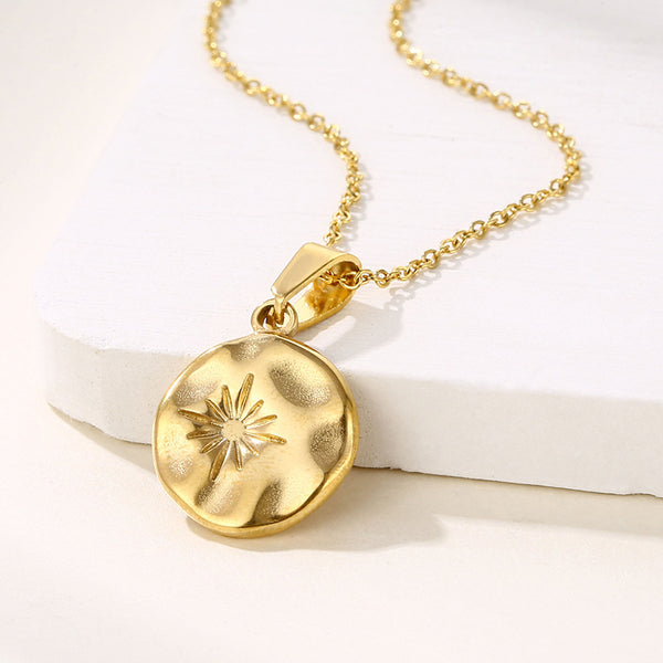 Women Minimalist Geometric Metal Star Stainless Steel Electroplating Necklaces