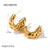 IG Style Droplet Geometric Stainless Steel 18K Gold Plated Earrings