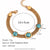 Women Fashion Round Circle Geometric Stainless Steel 18K Gold Plated Bracelets