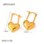 IG Style Heart Geometric Stainless Steel 18K Gold Plated Earrings