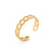 Women Fashion Stripe Geometric Stainless Steel 18K Gold Plated Rings