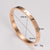 Expressive Round Stainless Steel Electroplating Bangles