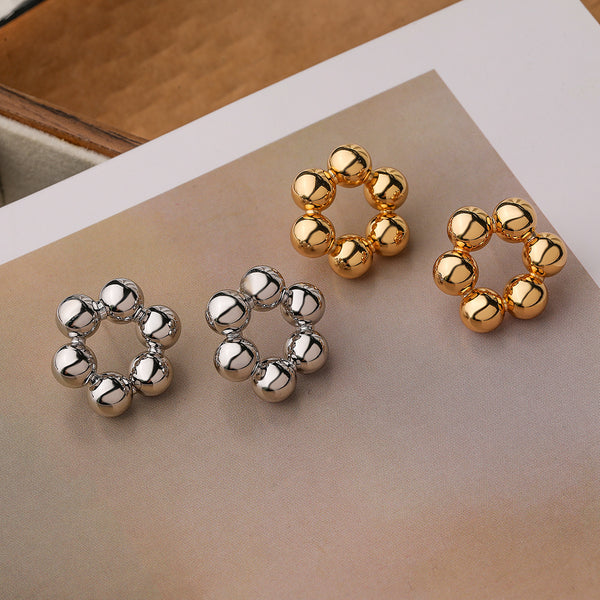 Irregular Geometric Copper Electroplating Stud Earrings