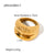 Women IG Style Geometric Stainless Steel 18K Gold Plated Rings