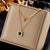 Korean Square Chain Geometric Titanium Steel Electroplating Necklaces