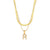 Fashion Letter Number Text Stainless Steel 18K Gold Plated Necklaces