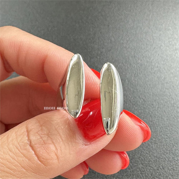 925 Sterling Silver Women Korean Chamfered Cube Heart Silver Rings