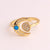 Refreshing Women Moon Star Copper Electroplating Rings