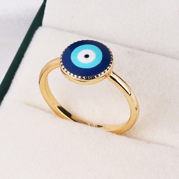 Niche Women Eye Geometric Copper Electroplating Rings