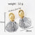 Irregular Star Wave Copper Electroplating Stud Earrings