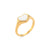 Women Heart Stainless Steel 18K Gold Plated Rings