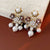 Luxurious Flower Flower Artificial Pearl Electroplating Earrings