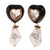 Fashion Heart Stainless Steel Electroplating Earrings