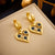 Heart Acrylic Electroplating Earrings