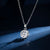 Minimalist Circle Geometric Titanium Steel Diamond Inlay Necklaces