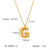 IG Style Letter Number Text Stainless Steel Electroplating Necklaces