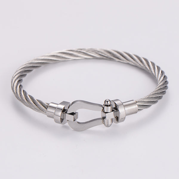 Expressive Women Circle Stainless Steel Electroplating Bracelets