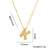 Letter Text Number Titanium Steel 18K Gold Plated Necklaces