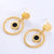 Elegant Circle Geometric U-Shape Stainless Steel Electroplating Stud Earrings