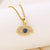 Natural Eye Stainless Steel Electroplating Necklaces