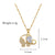 Cartoon East Asia Symbol Lucky Cat Geometric Titanium Steel Diamond Inlay Necklaces