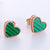 Natural Heart Heart Stainless Steel Electroplating Stud Earrings