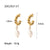 IG Style Irregular Geometric Stainless Steel 18K Gold Plated Earrings