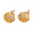 Fashion Shell Geometric Stainless Steel Electroplating Stud Earrings