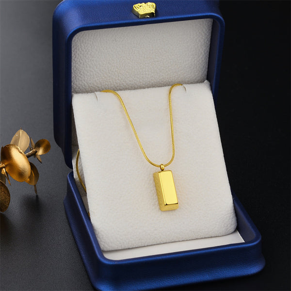 Geometric Titanium Steel 18K Gold Plated Necklaces