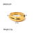 Women IG Style Round Geometric Stainless Steel 18K Gold Plated Rings