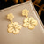 Fashion Flower Flower Stainless Steel Electroplating Earrings