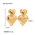 IG Style Heart Geometric Stainless Steel 18K Gold Plated Earrings