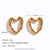 Fashion Heart Geometric Stainless Steel 18K Gold Plated Drop Earrings