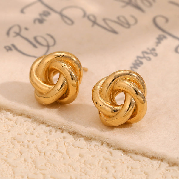 Fashion Circle Geometric Stainless Steel Electroplating Earrings