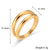 Minimalist Fashion Round Geometric Stainless Steel 18K Gold Plated Rings